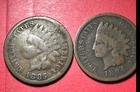 1885 & 1894 US Indian Head Cent! Lower Mintage! Set of 2! Old US Coin!