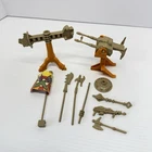 Vintage MOTU Castle Grayskull Parts Lot Axe Pistol Weapons Flag 1981 He-Man