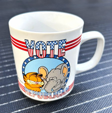 Enesco Garfield 1978 Vote Republican Ceramic Mug 9 oz "Lasagna in Every Pan"