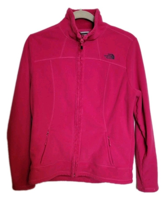 The North Face Womens Large Morningside Full Zip Fleece Jacket Passion Pink Cozy