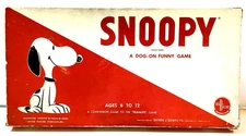 Vintage SNOOPY BOARD GAME "A DOG-ON FUNNY GAME" from 1967 Selchow & Righter RARE