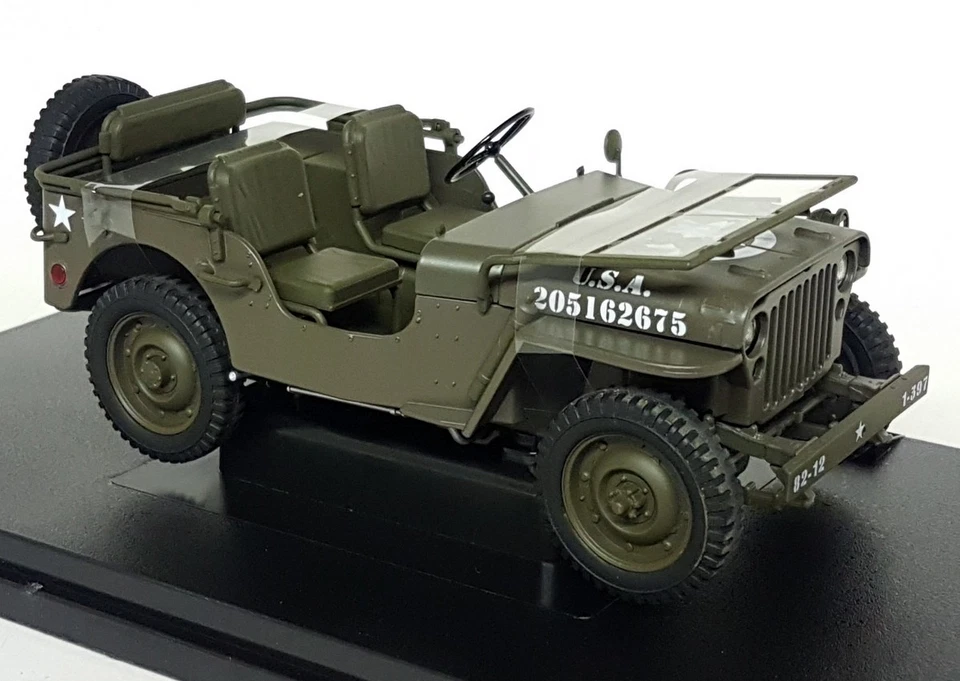 Jeep Willys MB 1941 Welly escala 1/18 diecast 18055 W techo abierto ejército de Estados Unidos Foto 3 de 4