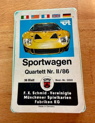 Quartett Sportwagen Schmid, 52522 II/86   guter Zustand  - 1967