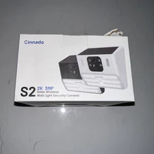 Cinnado S2 2k Solar Wireless Security Camera And Light New