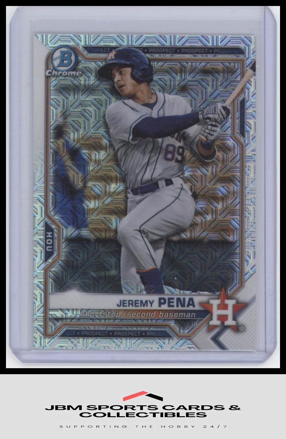 2021 Bowman Chrome #BCP-190 Jeremy Pena Prospects Mojo Refractor