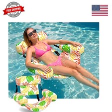 Inflatable Pool Floats Adult Heavy Duty Aloha Floating Lounge Chairs Portable...