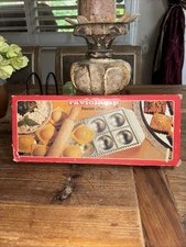 Raviolamp 12 Ravioli Chef Mold Maker. Made in Italy~Wood Roll Pin~