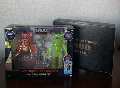 FNAF FIVE NIGHTS AT FREDDY S Endo-01 Classic Foxy & Radioactive Foxy Figure NEW