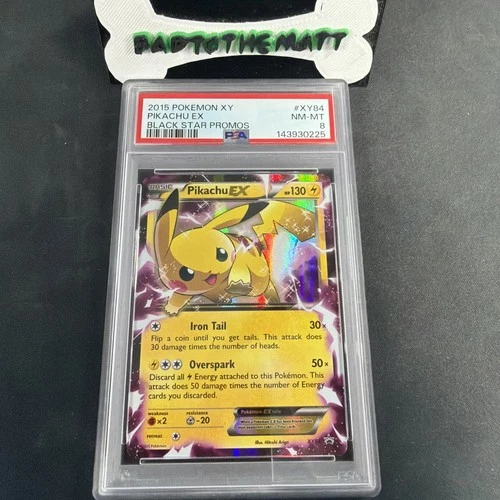 2015 POKEMON XY BLACK STAR PROMOS #XY84 PIKACHU EX PSA 8