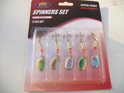 Set of 5 Lineaeffe ''Special Series'' 5g Spinners . Pike Perch Zander Trout Bass