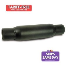Moroso 94050 One Black Steel Spiral Flow Racing Muflr 2.5in Inout Performance