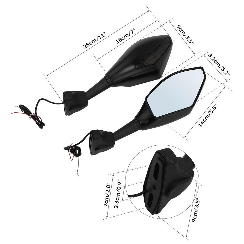 Espejo retrovisor LED Shell apto para Ducati 996 999 Triumph Daytona Foto 4 de 4