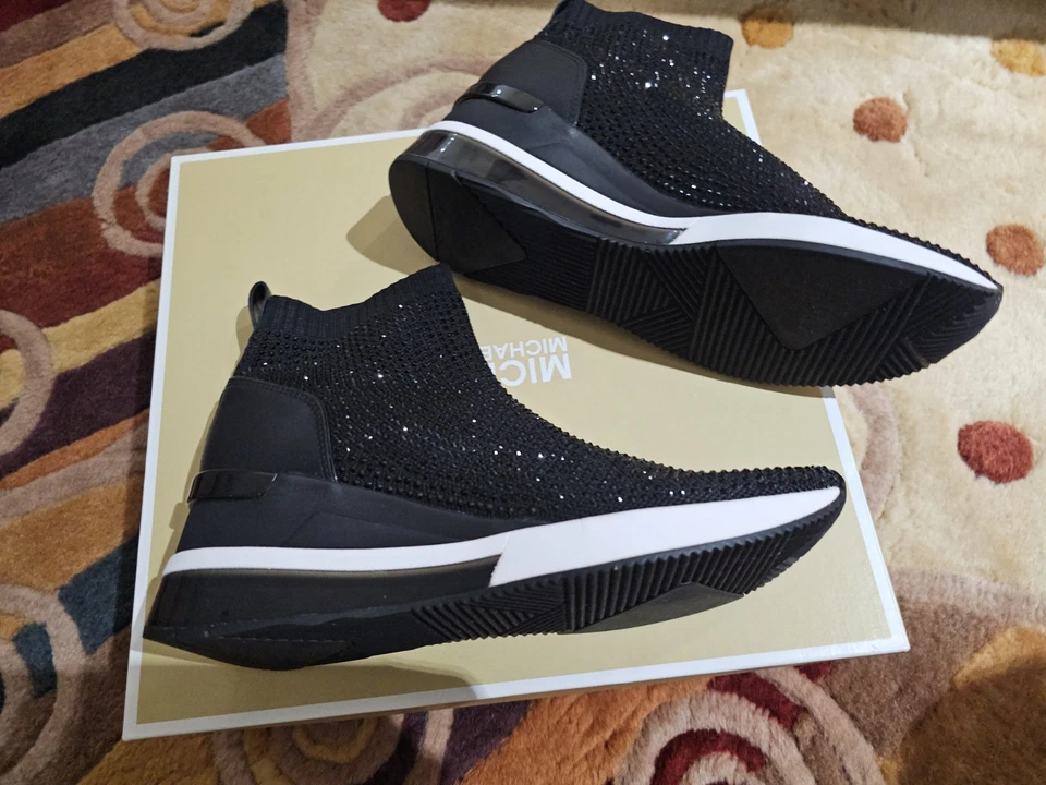 MICHAEL KORS Skyler Botín Extremo Elastizado Tejido Zapatos EE. UU. 8.5 Mujeres Foto 4 de 4