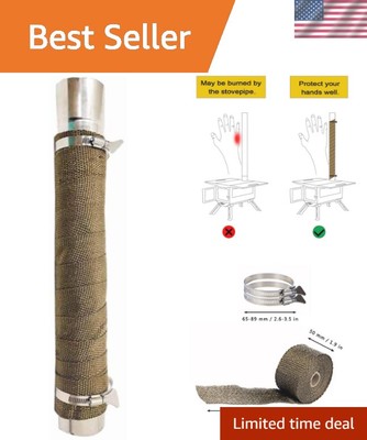 Basalt Fiber Fire Resistance Pipe Wrap - 3002°F Heat Protection with Clamps