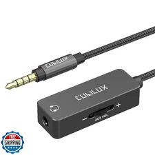 Cubilux 3.5mm TRRS Volume Attenuator Cable, 1/8-inch Headphone Extension Cord