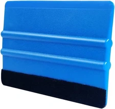Plastic Blue 4 Inch Felt Edge Squeegee with Black Car 1pcs 