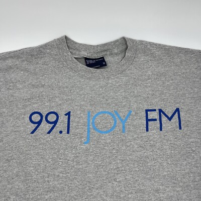 99.1 JOY FM Heather Grey T-Shirt Men's Size Medium