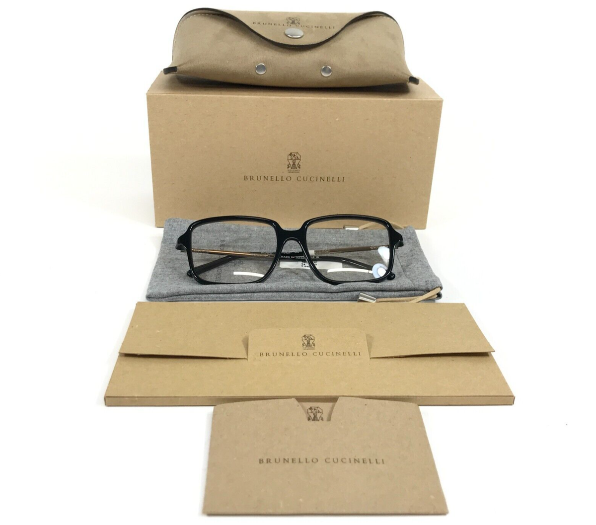 BRUNELLO CUCINELLI スクエアフレムメカネ 0BC3001 1003 Brunello Cucinelli Eyeglasses Frames BC3001F 1003 Black Gold