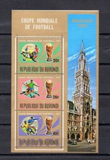 bloc-feuillet  Burundi 1974 Coupe mondiale de Football