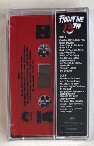 FRIDAY THE 13TH * HARRY MANFREDINI * LIMITED EDITION RED & WHITE CASSETTE * BN - Picture 2 of 7