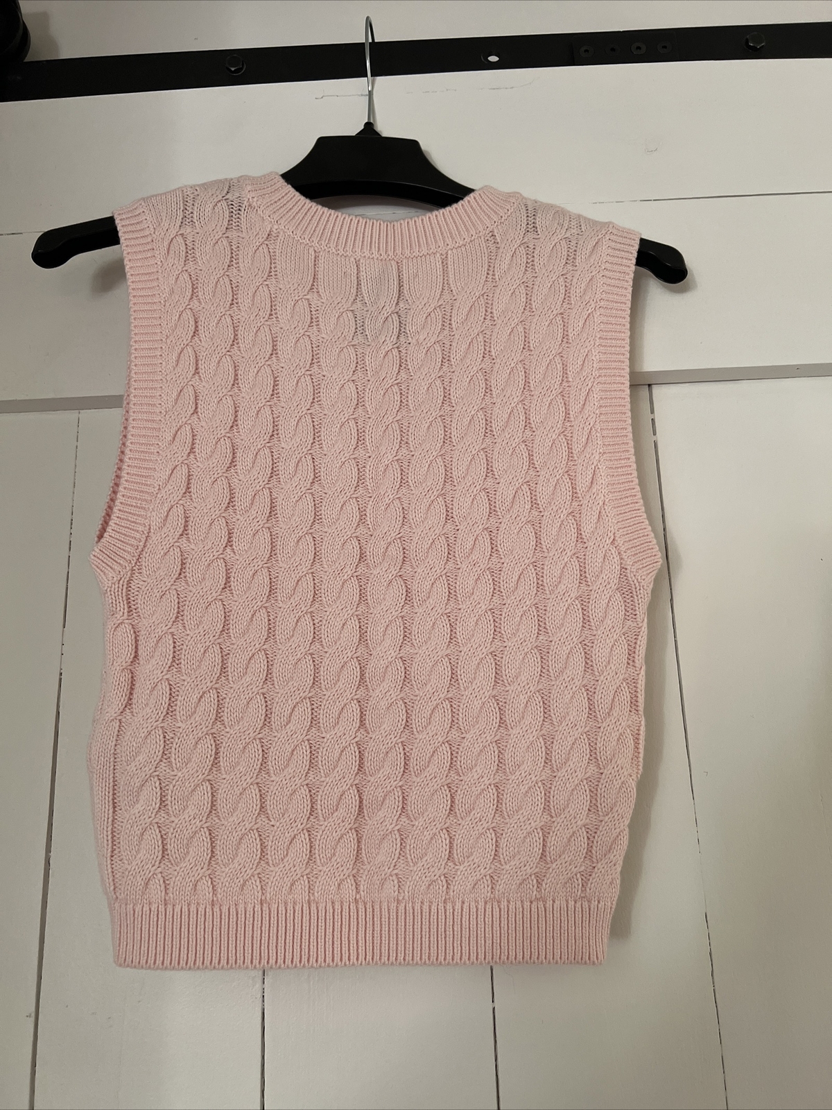 NWT Abercrombie Pink Cable Knit Sweater Vest XS $49 NEW | eBay