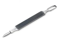 Triple-Cut Carbon Steel Double-Sided 9.5cm Nail File by Malteser, German Made