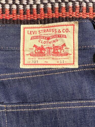 Levi's LVC 701 Selvedge Jeans 34 33 50's Repro New BNWOT Womens Made 2021 Talon - Picture 2 of 17