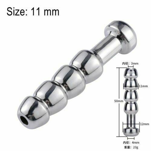 7 Sizes Male Stainless Steel Sounding Plug Tube 4Balls Rods For Men Enhancer Aid - Picture 21 of 23