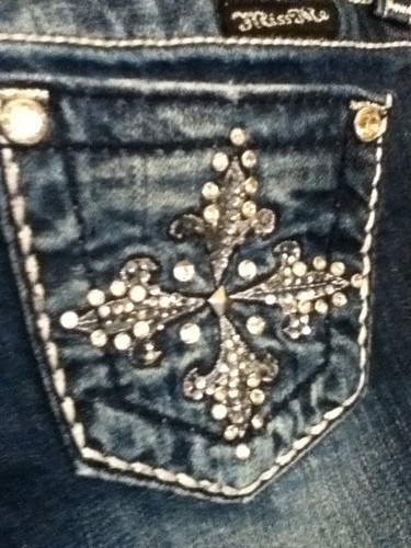 Girls 10 Miss Me Jean. JK5342P Capri. Inseam 17" Color:DK 40D - Picture 4 of 12