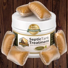 Septic Tank Treatment - 1 Year Supply of Dissolvable Easy Flush Live Bacteria