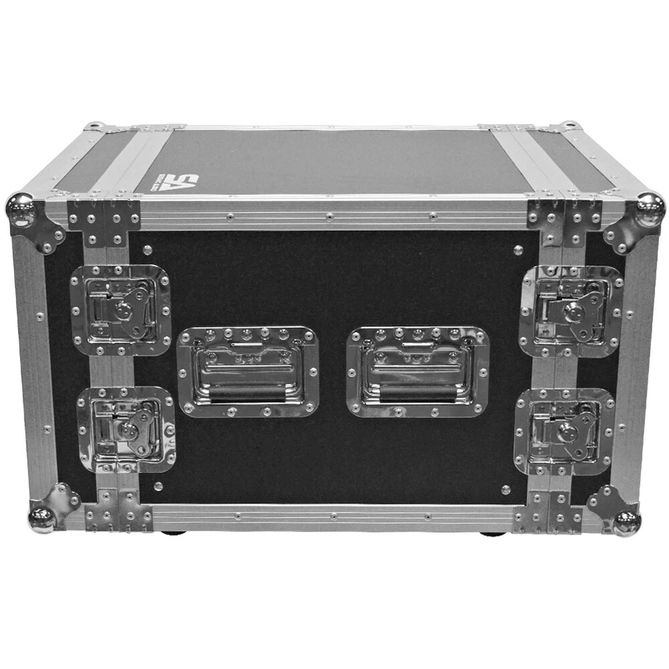 Heavy Duty 8 Space ATA Rack Case - 8U PA DJ Amplifier Flight Road Case - Image 2 of 4