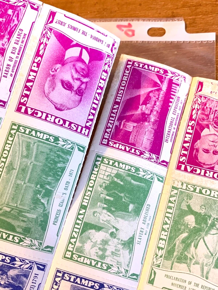 Brazilian Historical 1939 Worlds Fair (?) Amoco (?) (24) Stamp Sheet (#20) - Image 4 of 4