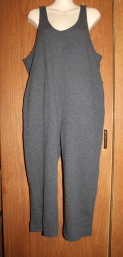 Colsie Woman Baumwollmischung grau schwarz Fleece Loungewear Midi Overall/Strampler L