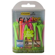 NEW 30 Champ Zarma Fly 2 3/4" Plastic Golf Tees Neon Mix / Free Shipping