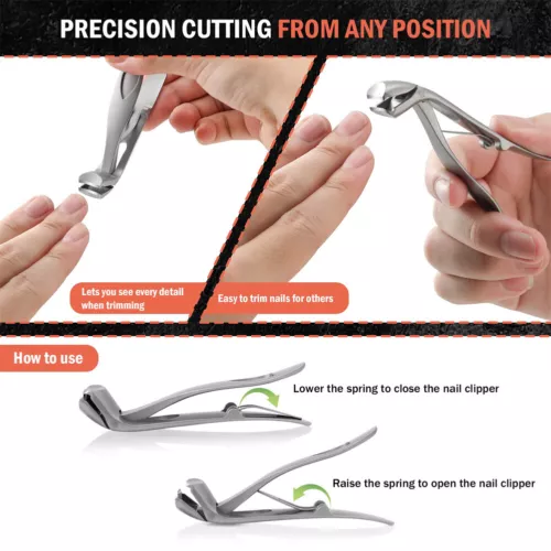 Cumuul ClipMaster Pro, Ergonomic Angled Head Senior Toenail Clipper - Bild 10 von 30