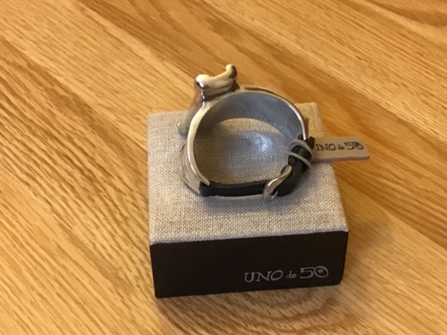 NUEVO CON ETIQUETAS Uno de 50 Plateado/Cuero/|Pulsera Cristal Humo “Osiris” - Imagen 6 de 10