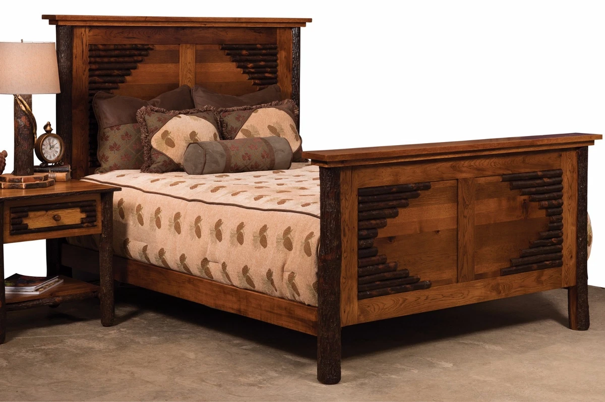 Hickory bed frame deals