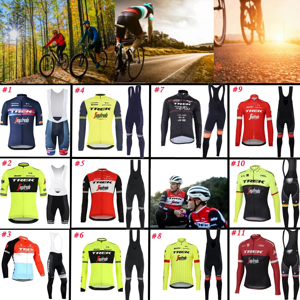 TREK Cycling Jersey Mens Bike Long Sleeve Sets Sports Team Bicycle Uniform