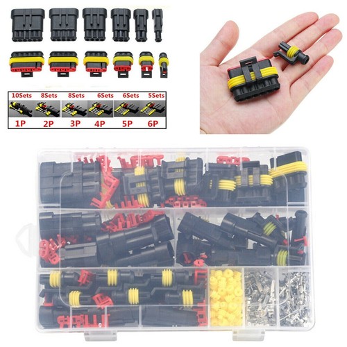 708Pcs Set 1-6 Pin Car Electrical Wire Connector Plug Kit Automotive Waterproof - Picture 2 of 15