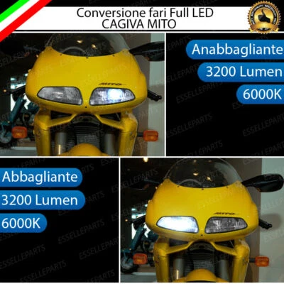 ELM KIT FARO A LED CAGIVA MITO ANABBAGLIANTE ABBAGLIANTE H1 6000K NO AVARIA LUCI