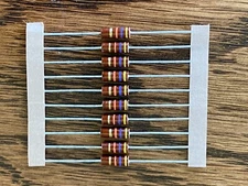 Lot of 10 New 47K ohm 5% 1/2 watt 1/2W Carbon Comp Resistors TEST GOOD (Qty)