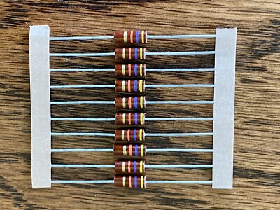 Lot of 10 New 47K ohm 5% 1/2 watt 1/2W Carbon Comp Resistors TEST GOOD (Qty)