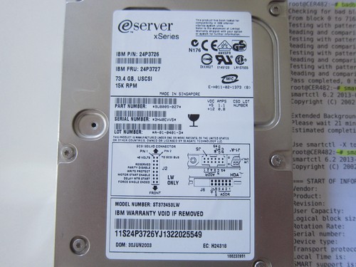 Seagate Cheetah 15K.3 ST373453LW 73.4 GB 68pin Ultra320 SCSI - TESTED - Afbeelding 2 van 3