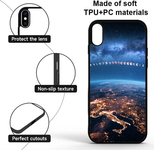 Earth Lunar Eclipse For iPhone X XS 11 12 13 14 15 Pro Max Case - Picture 204 of 240