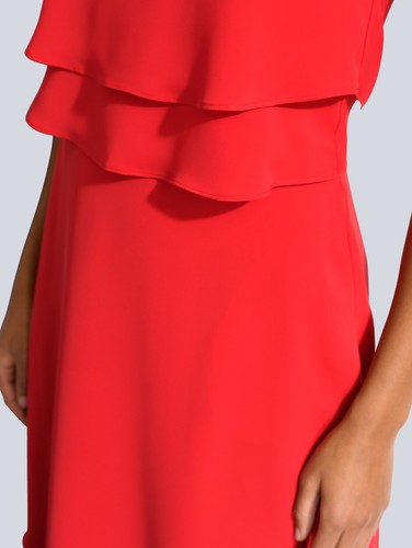 Alba Moda Kleid mit modischen Volants rot Gr. 42 0519581957 (G) - Bild 4 von 6
