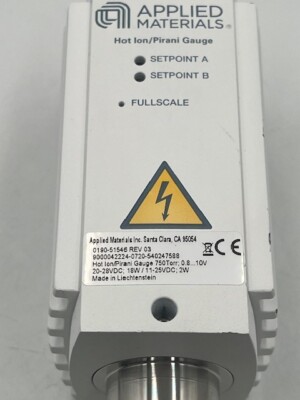 Applied Materials 0190-51546 REV 03 750 Torr Hot Ion/Pirani Gauge 