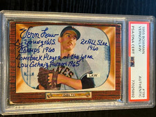 1955 Bowman #199 Vern Law Autograph (multiple inscriptions) PSA/DNA