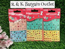 3 Mixed Kiss Art Nail Stickers 84629 & 84528 Easter Limited Edition W Kitten