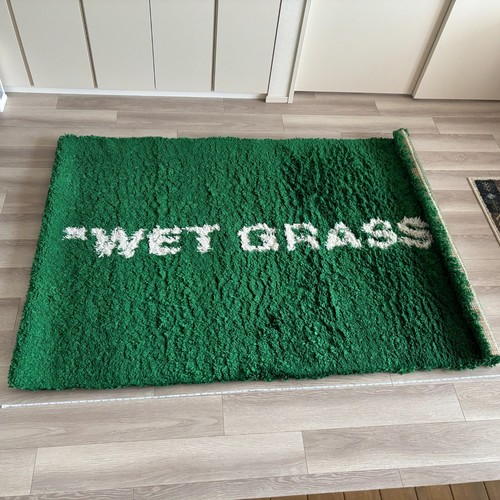 Tappeto erba bagnata IKEA x VIRGIL ABLOH MARKERAD VERDE X BIANCO 133 cm x 195 cm - Foto 2 di 17