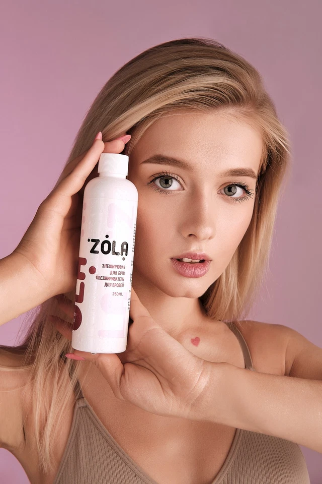 Degreaser Eyebrow 2*250ml with effect of healing and moisturizing the skin ZOLA - Image 2 of 3